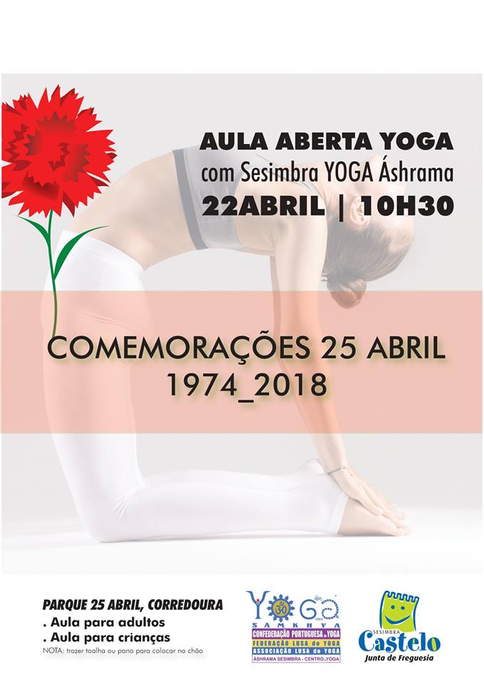 25 de Abril - Aula Aberta de Yoga
