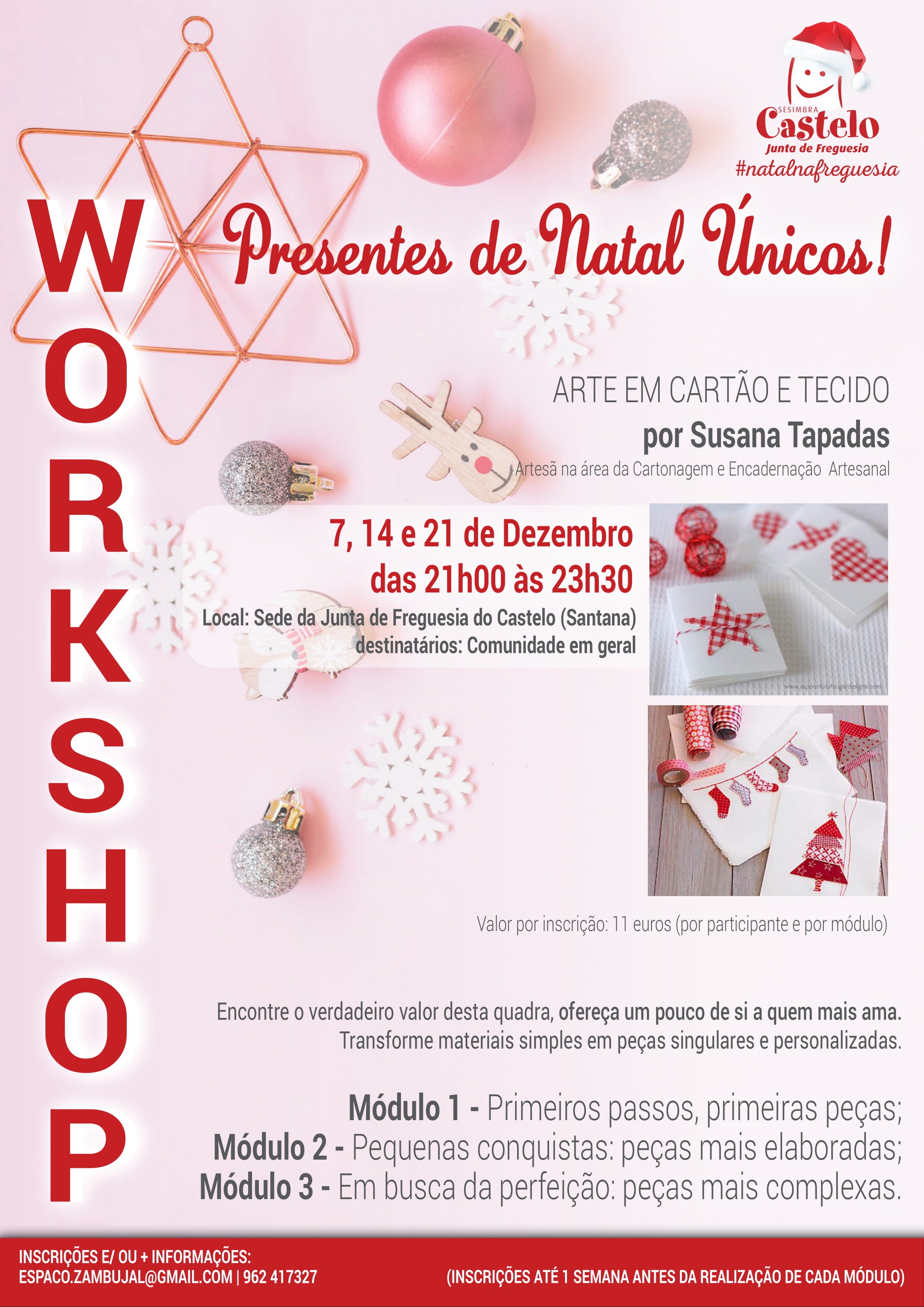 WORKSHOP |Arte em Cartão e Tecido: Presentes de Natal Únicos!