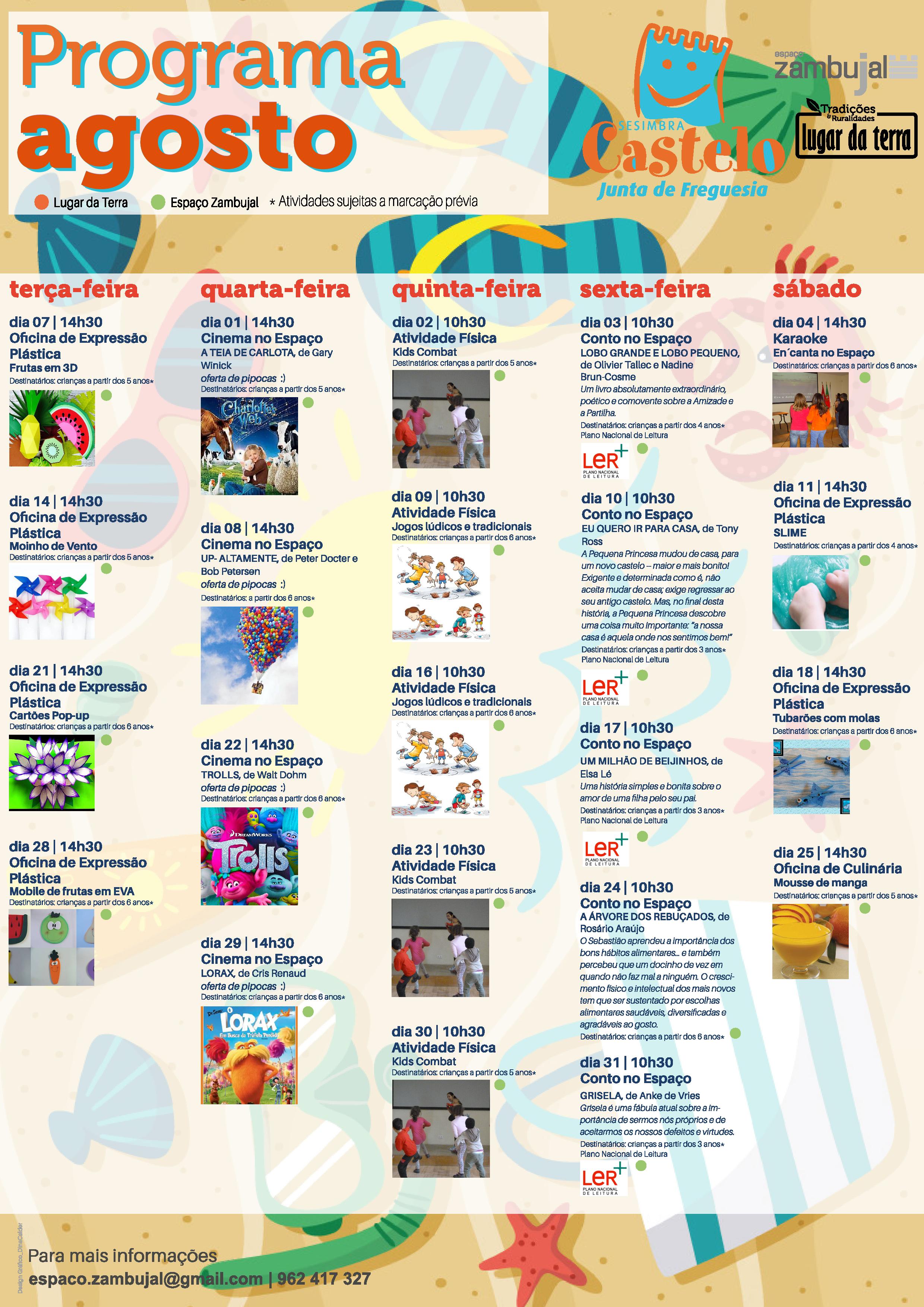 AGOSTO | Programação