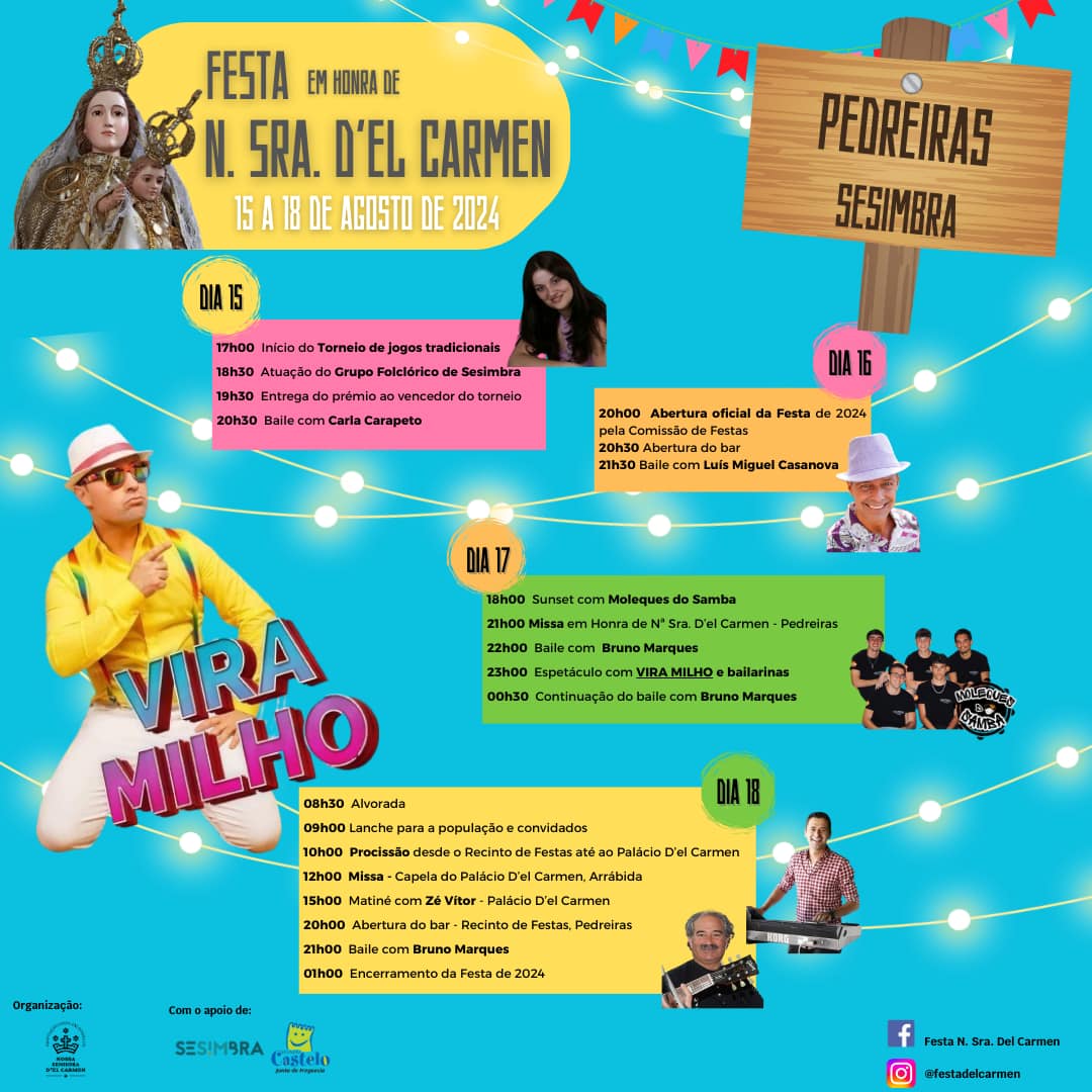 Festa em Honra de Nossa Senhora D`el CARMEN, na aldeia das Pedreiras