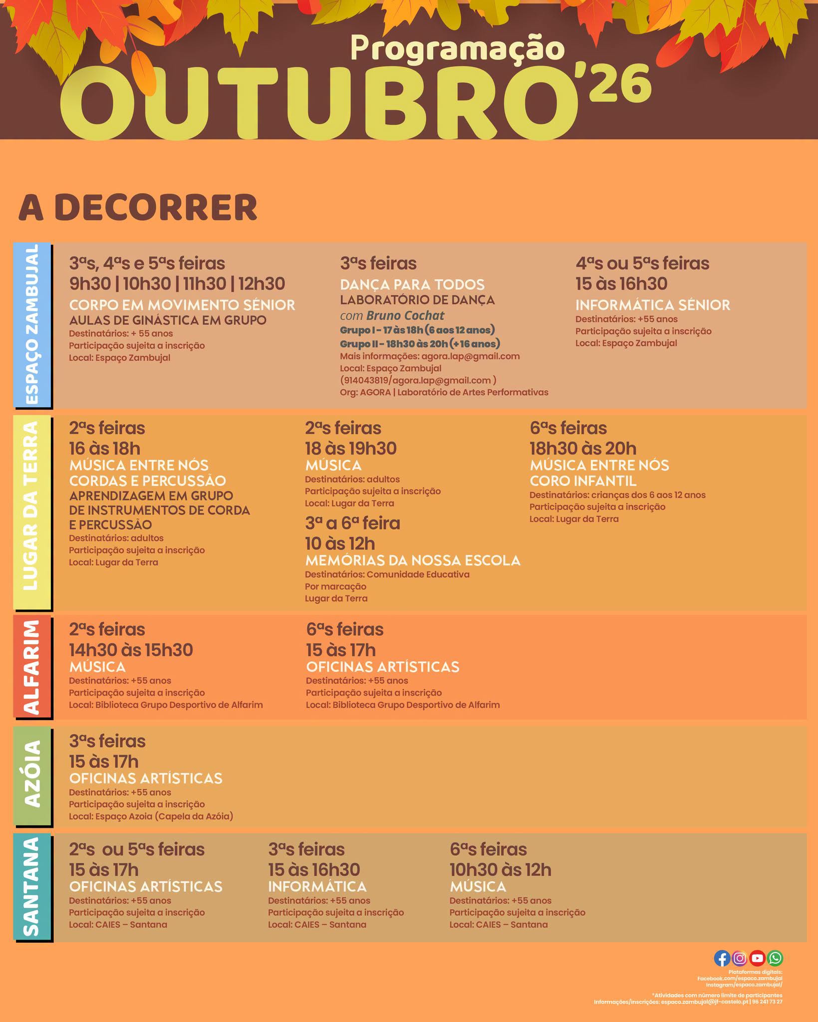OUTUBRO´26 | PROGRAMAÇÃO