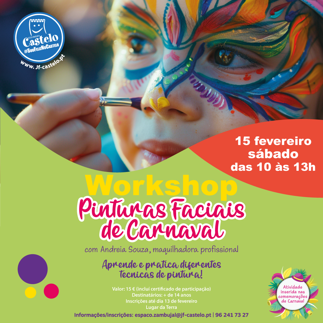 Pinturas Faciais de CARNAVAL, com Andreia Souza
